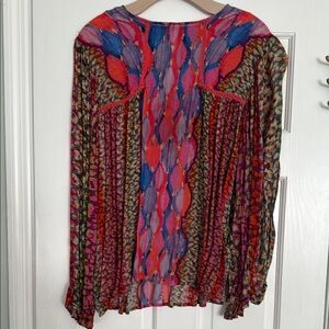 Anthropologie Bl*nk Multicolor Patterned Blouse Large